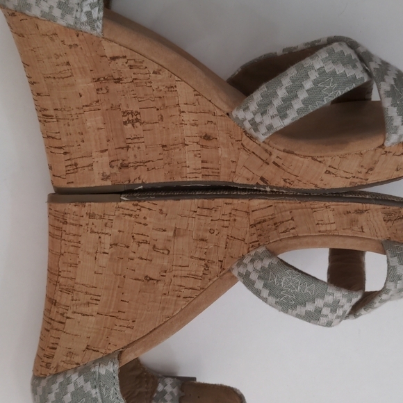 𝅺toms Sienna Aztec Wedges Green White 8 - Picture 6 of 10